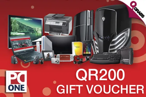 For QR100 get a Gift Voucher worth QR200 to spend on ANY product or service at PCOne